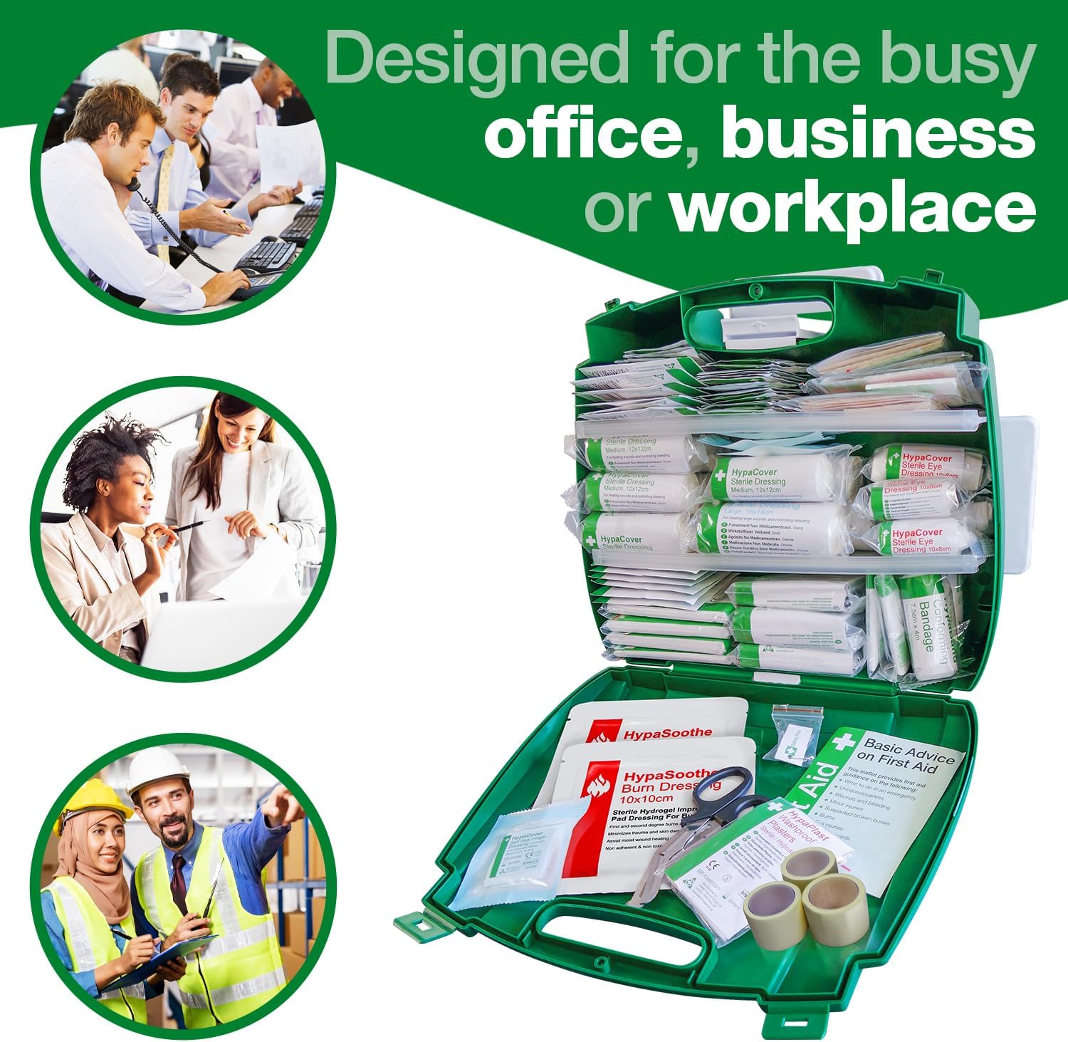 Safety First Aid Group Wall-Mounted First Aid Kit BS 8599 Compliant, Large