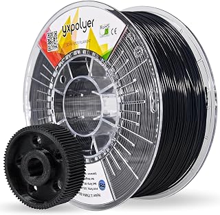 YXPOLYER Filamento de nailon de impresión fácil, 1.75 mm, color negro, resistente, resistente al calor, buena resistencia a la abrasión y buen envejecimiento, bobina de 1 kg (2.2 libras)