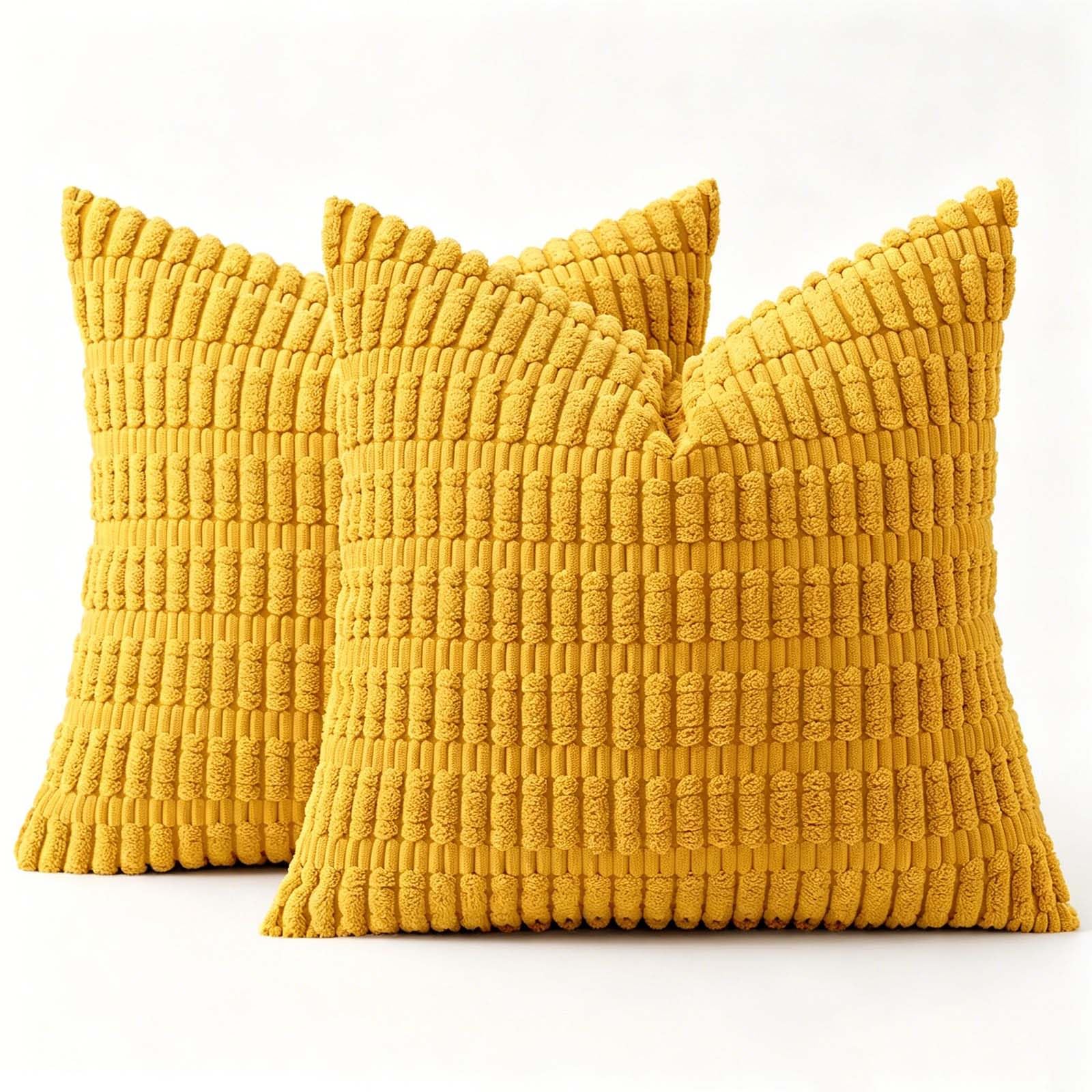 BCCIAPLN soft corduroy fabric Throw Pillow covers 2 pcs