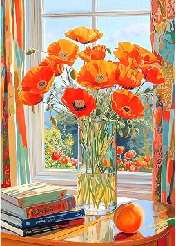 1000 Piece Puzzle for Adults with Letters on Back - Fall Bloom