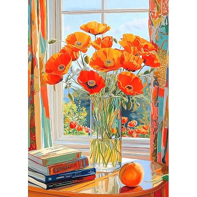1000 Piece Puzzle for Adults with Letters on Back - Fall Bloom