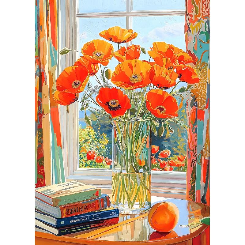 1000 Piece Puzzle for Adults with Letters on Back - Fall Bloom