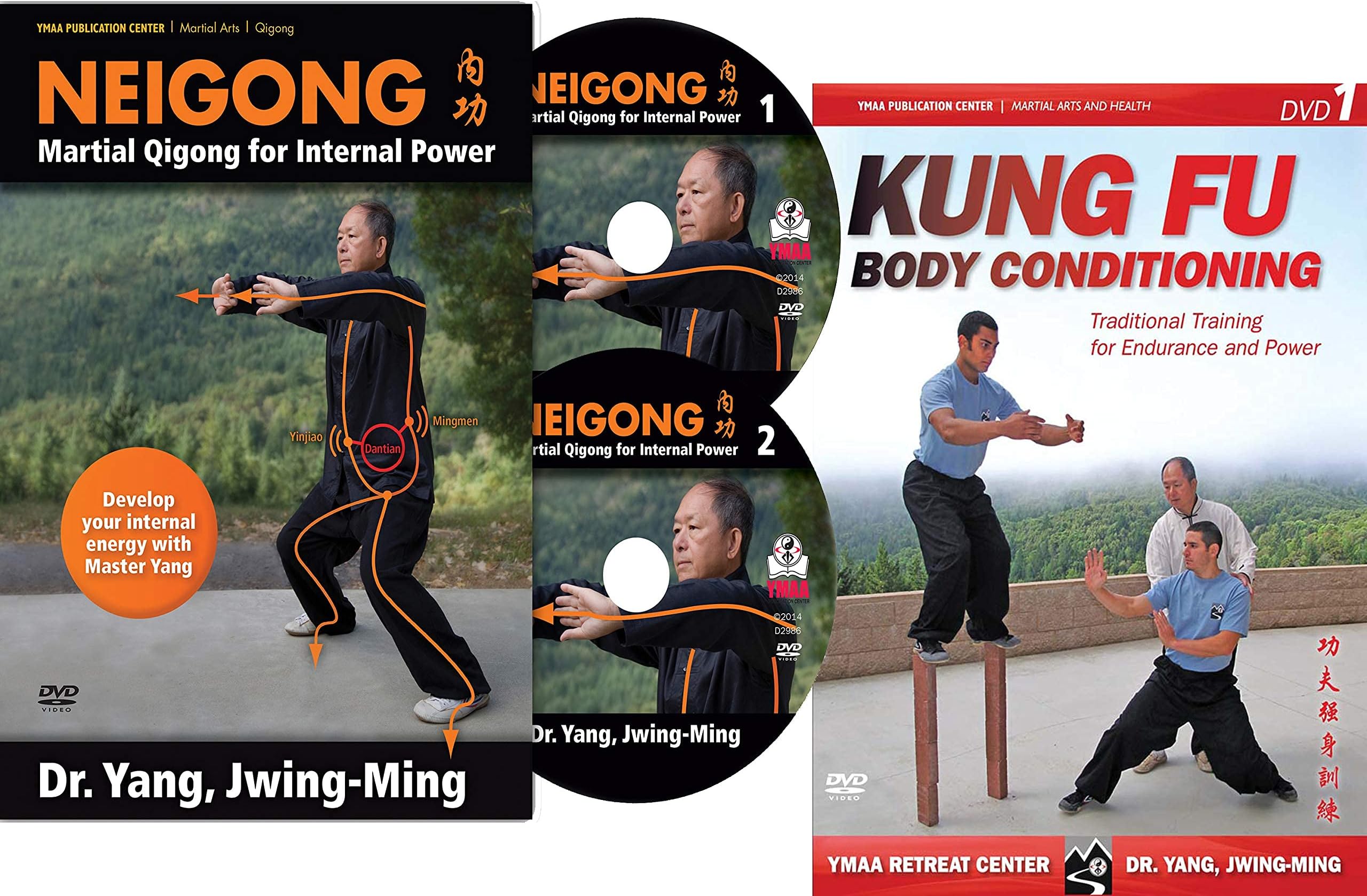 Bundle: Kung Fu Body and Neigong DVDs (YMAA) Kung Fu Qigong and Meditation by Dr. Yang, Jwing-Ming