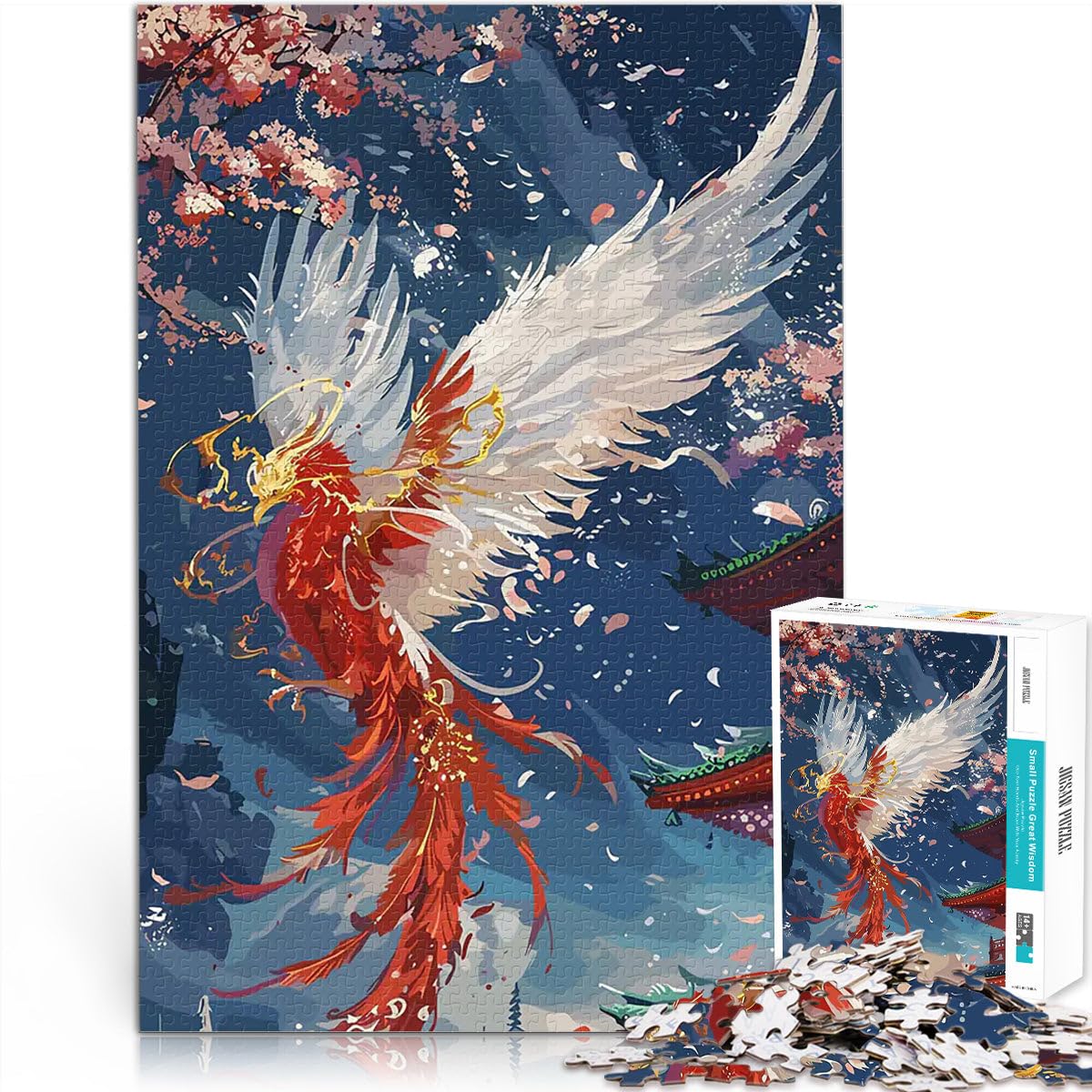 Adults 1000 Pieces Puzzle Japanese Phoenix Anspruchsvoll, aber lustig und humorvoll Heimdekoration Spielzeug52x38cm — image 1