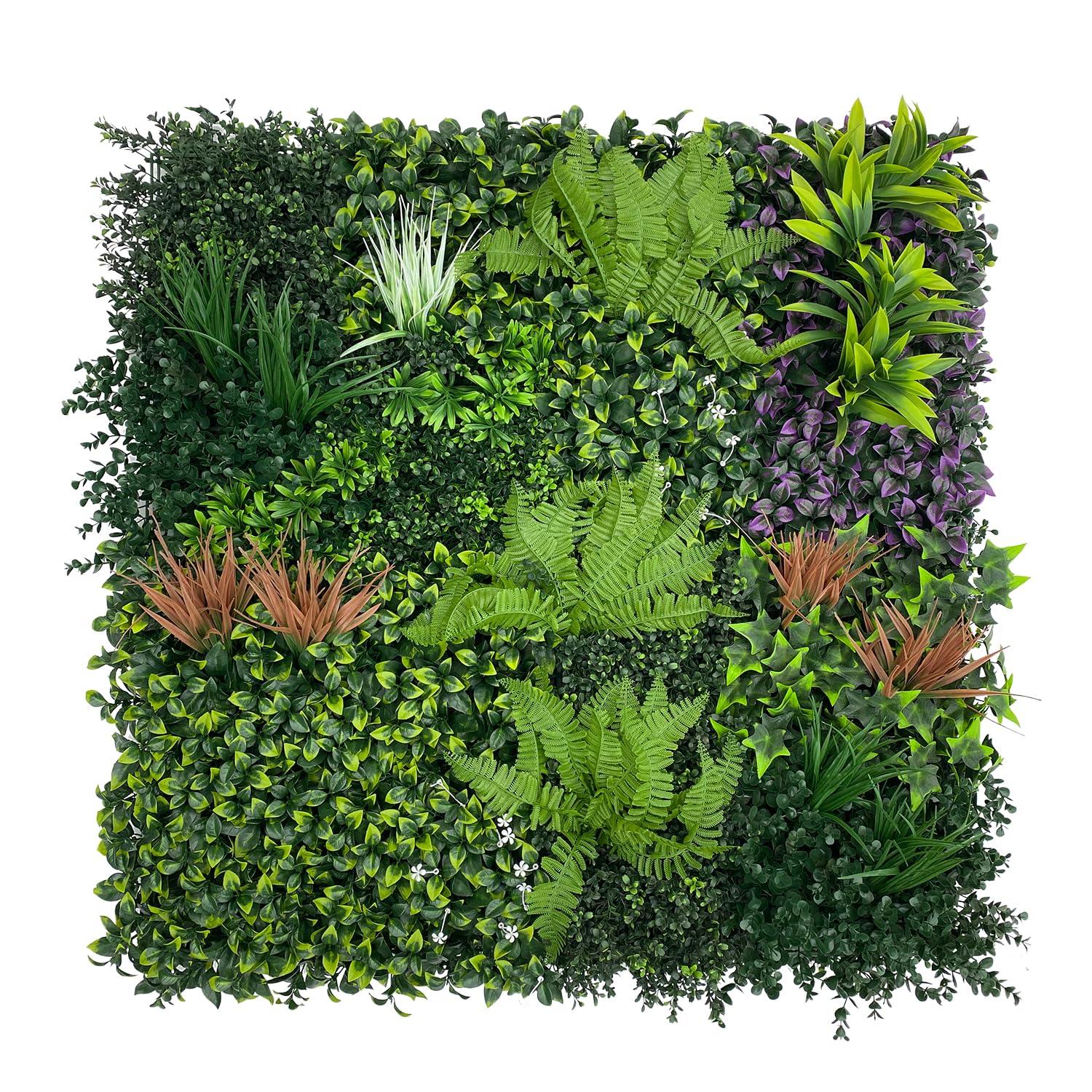 Artificial Plant Flower Living Wall Panels Realistic- Indoor/Outdoor - 1m x 1m Privacy Living Wall Fence Screening (PQ59)