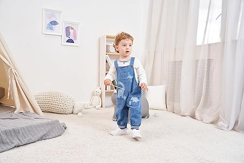 Miniatura 2 de Conjunto de ropa de bebé para niños pequeños, mameluco de manga larga + overol de mezclilla, conjuntos de ropa para bebés