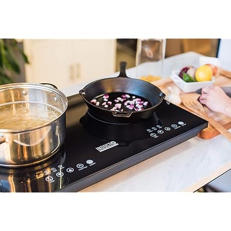 Inducto Dual Induction Cooktop Counter Top Burner, Black