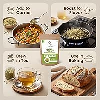 Vista 3 de Spicy Pantry - Semillas de hinojo enteras de 4 onzas, Foeniculum vulgare, 100% naturales, bolsa resellable, ideal para té, cocinar y hornear