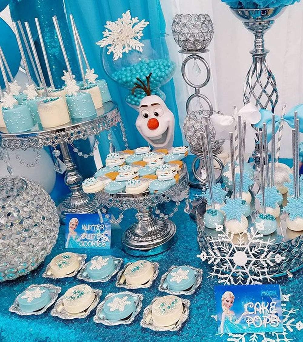 Up To 60% OFF Sequin Tablecloths 50x102 Inch Aqua Blue Sparkly Table Overlay Table Decor for Baby Shower Party Birthday Wedding Dinner Meeting Events