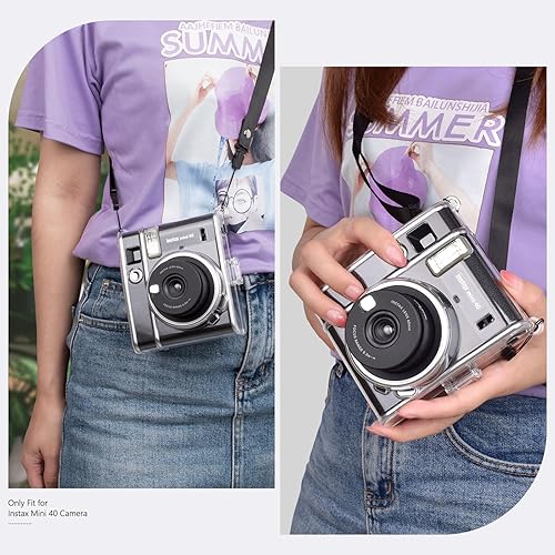 Miniatura 6 de MUZIRI KINOKOO Instax Mini 40 - Funda transparente compatible con cámara instantánea Fuji Instax Mini 40  Polaroid Mini 40 - Carcasa rígida de PVC