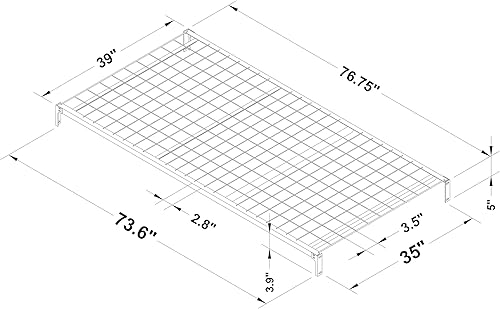 Miniatura 2 de Coaster Home Furnishings Pippa - Muelle de eslabones de metal resistente de tamaño individual contemporáneo para sofá cama y litera, color negro