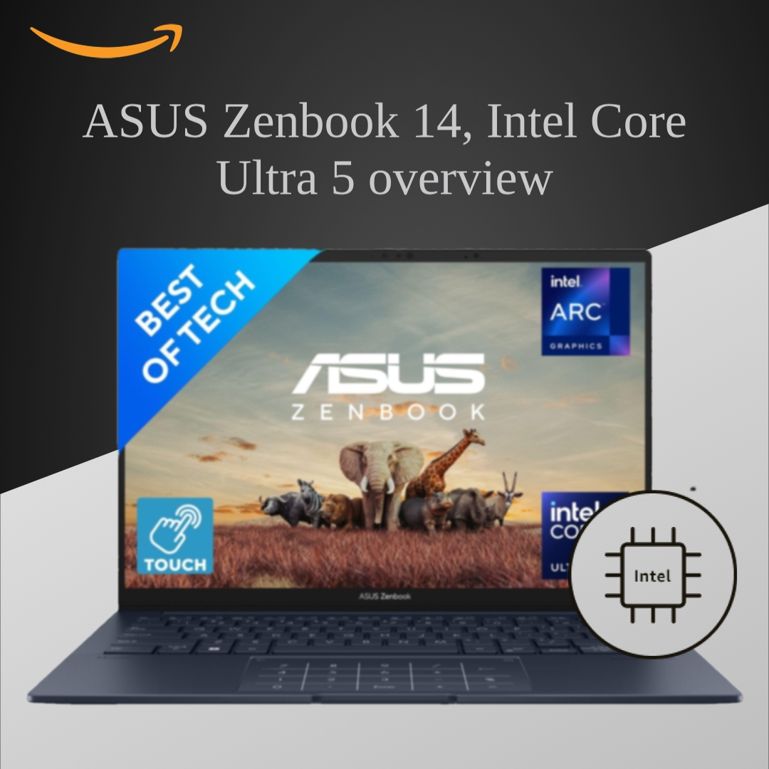 ASUS Zenbook 14, Intel Core Ultra 5, 16GB RAM, 1TB SSD, 3K OLED 16