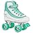 Roller Derby FireStar Youth Girl\'s Roller Skate White/Mint Size 3