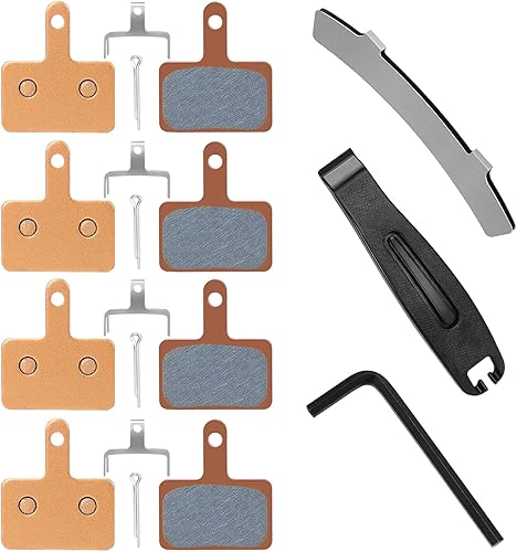 4 pares de pastillas de freno de metal sinterizado para bicicleta MTB, pastillas de freno para scooter eléctrico, pastillas de freno de bicicleta