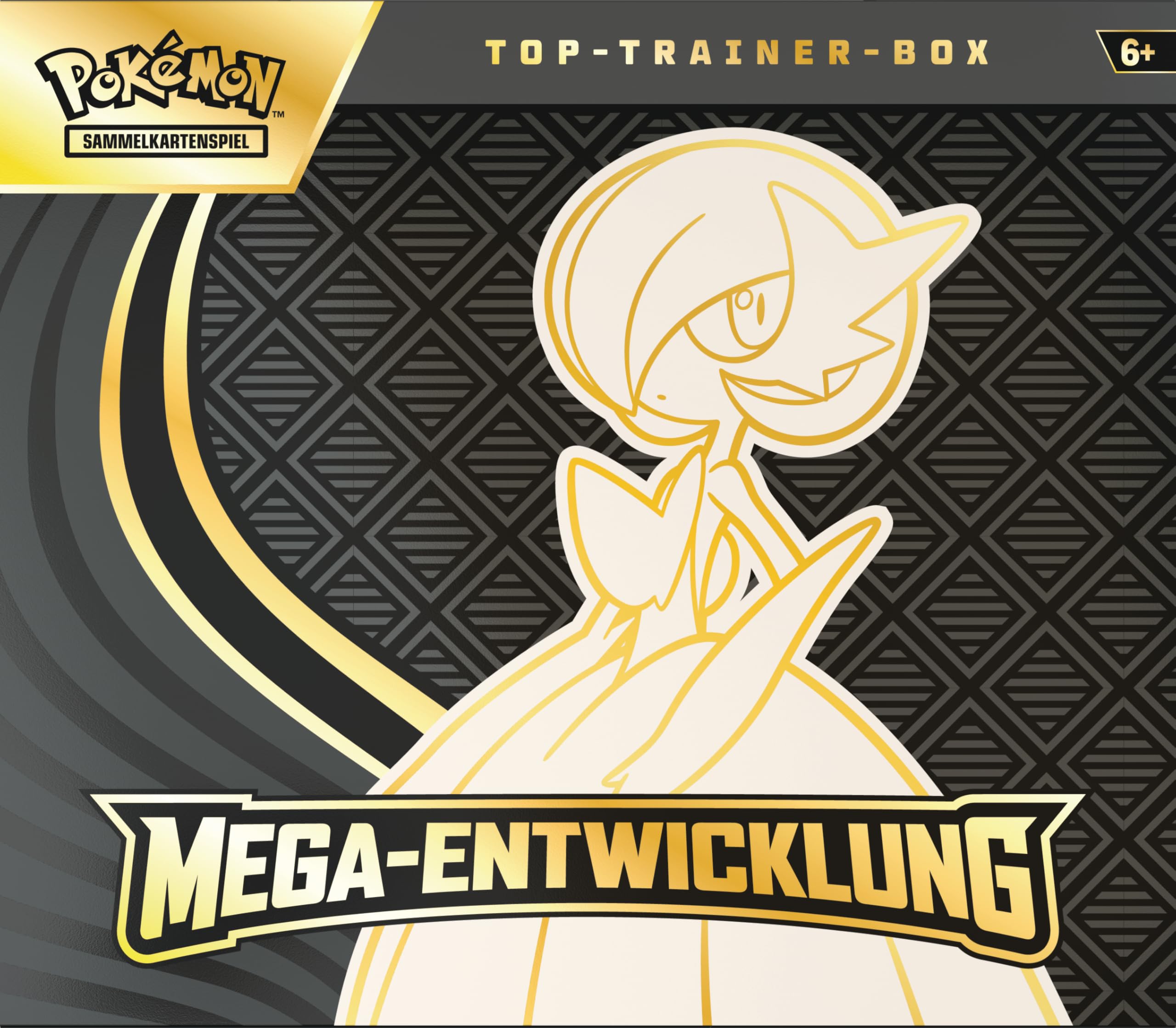 Pokémon-Sammelkartenspiel: Top-Trainer-Box Mega-Entwicklung: Guardevoir (1 Vollbild-Promokarte, 9 Boosterpacks & Zubehör)