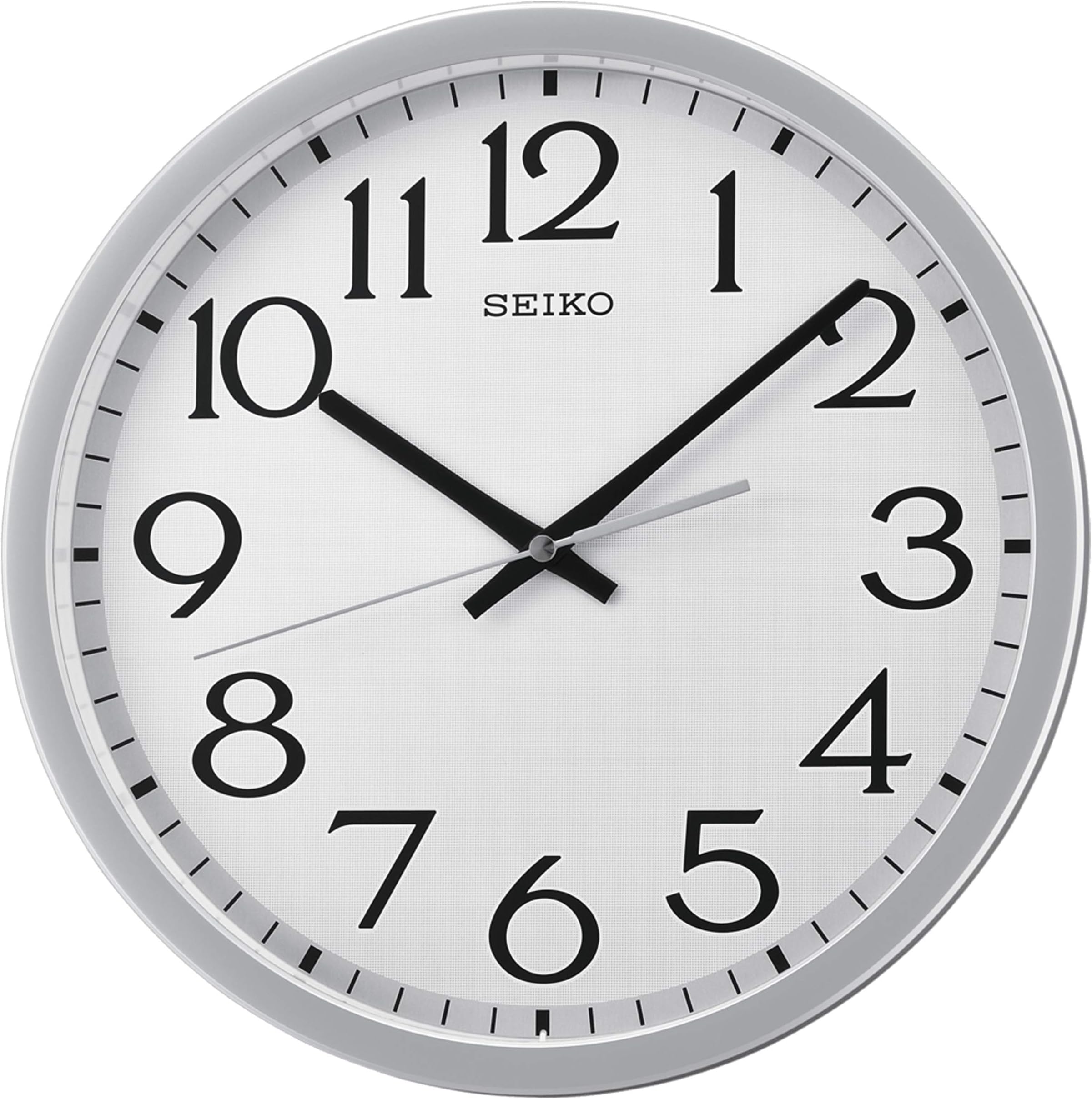 12 Inch Easy Read Numerals Wall Clock with Quiet Sweep Second Hand