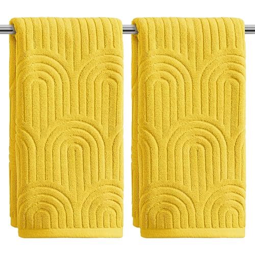 Artoid Mode 2 Pcs Yellow 3D Arched Stripes Jacquard Hand
