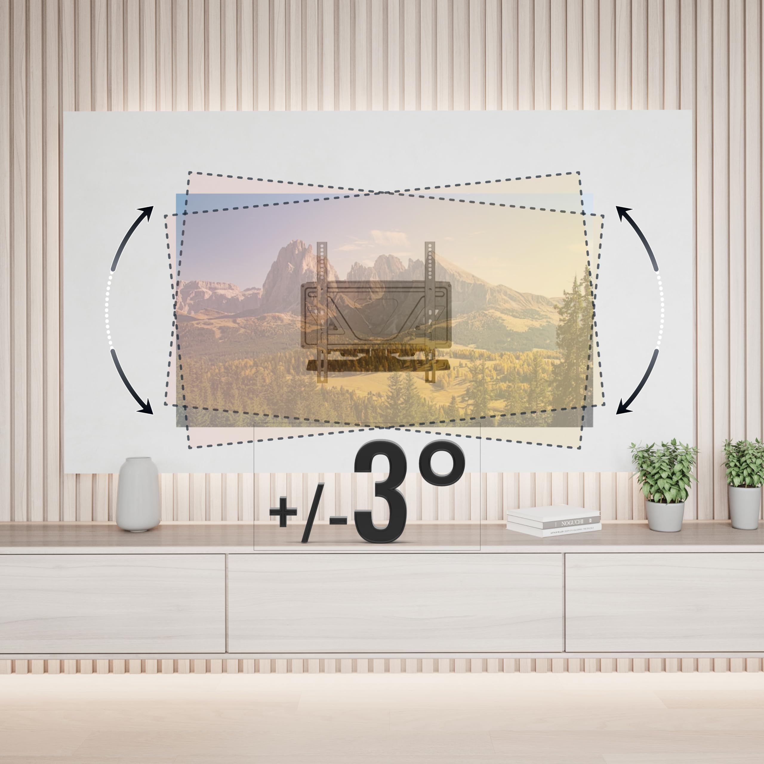 RICOO Uchwyt ścienny do telewizora, wychylny, do 32-65 cali, uniwersalny uchwyt TV S9544, uchwyt na telewizor na ścianę, uchwyt ścienny do telewizora 55 cali, do 45 kg z maks. VESA 400 x 400 mm