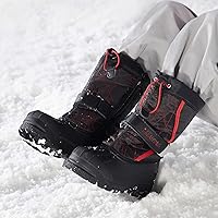 Vista 5 de DREAM PAIRS Botas de nieve de invierno impermeables de media pantorrilla para niños y niñas