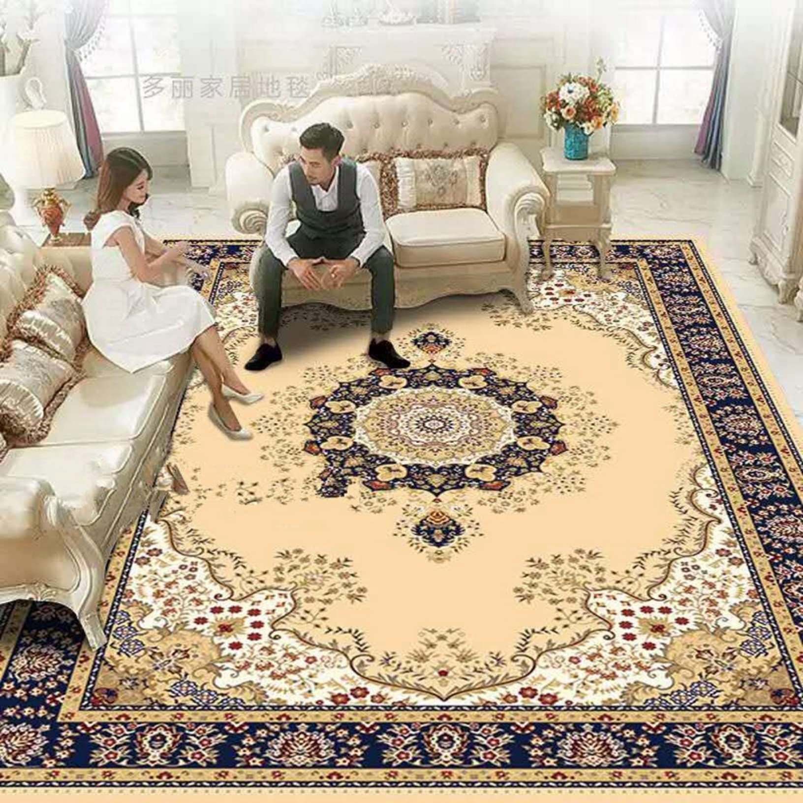 Amazon｜ラグ 3畳 用 カーペット 花柄 北欧風 ホットカーペットカバー 
