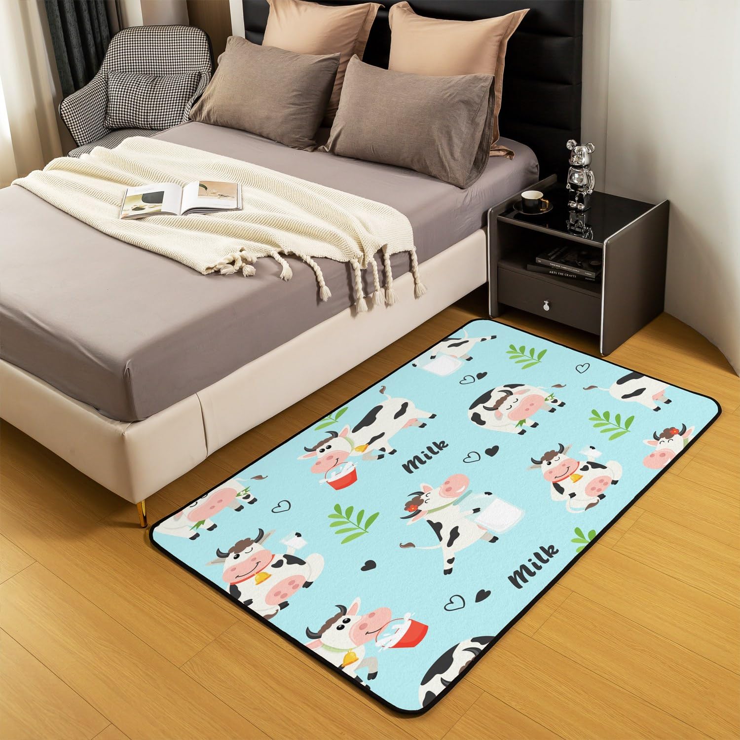 Tappeto per pavimento interno con escavatore, 150 x 200 cm, per veicoli da costruzione, tappeto per soggiorno, per bambini, ragazzi, ragazze, adolescenti, attrezzature, camion, decorazione della