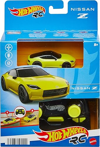 Miniatura 6 de Hot Wheels Coche de juguete RC a escala 164, control remoto Nissan Z para jugar en pista o fuera de la pista