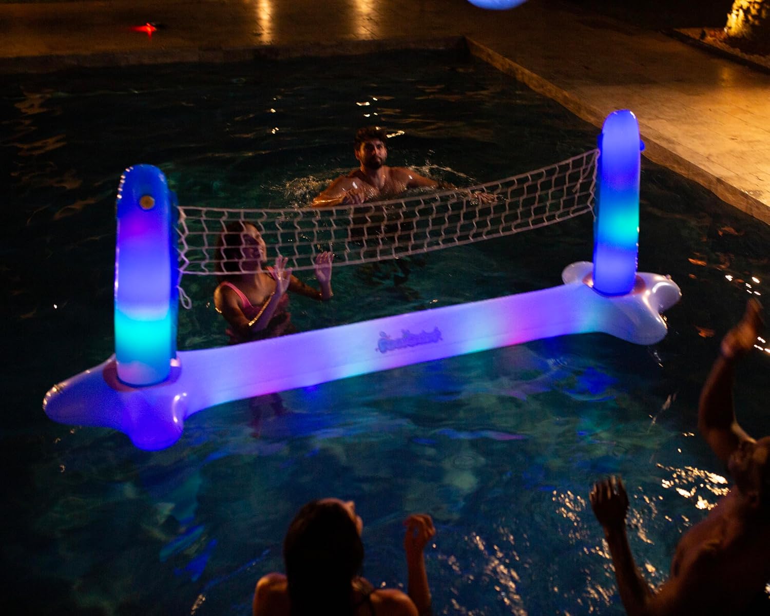 Poolcandy Illuminated Giant Floating LED Volleyball Set