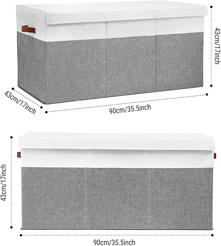 Vista 80 de Caja grande de juguetes con tapa, caja de almacenamiento de juguetes resistente, cesta organizadora con divisores para niños pequeños, niños, niñas