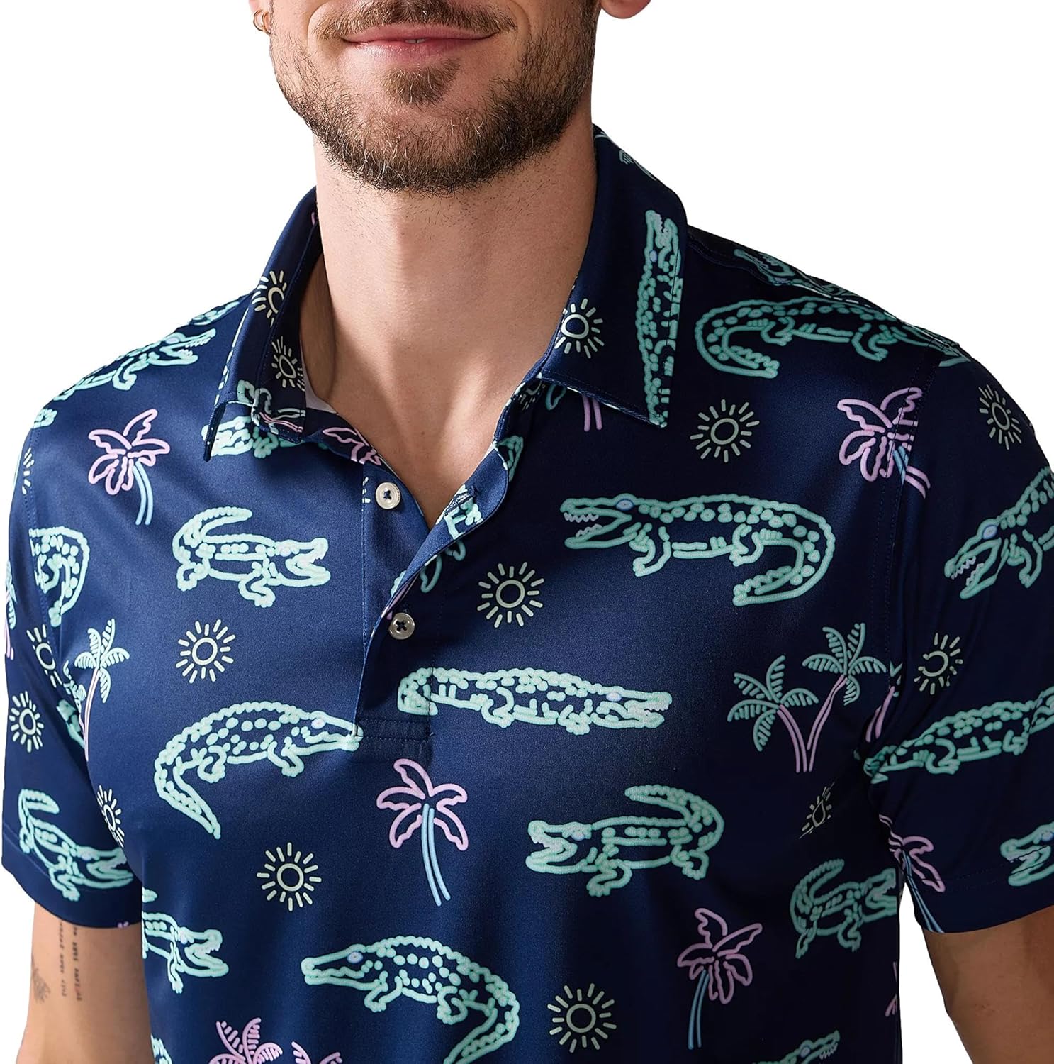 Chubbies Performance Mens Polo Stretchy, Breathable Golf Polo Mens Polo Shirts Short Sleeve