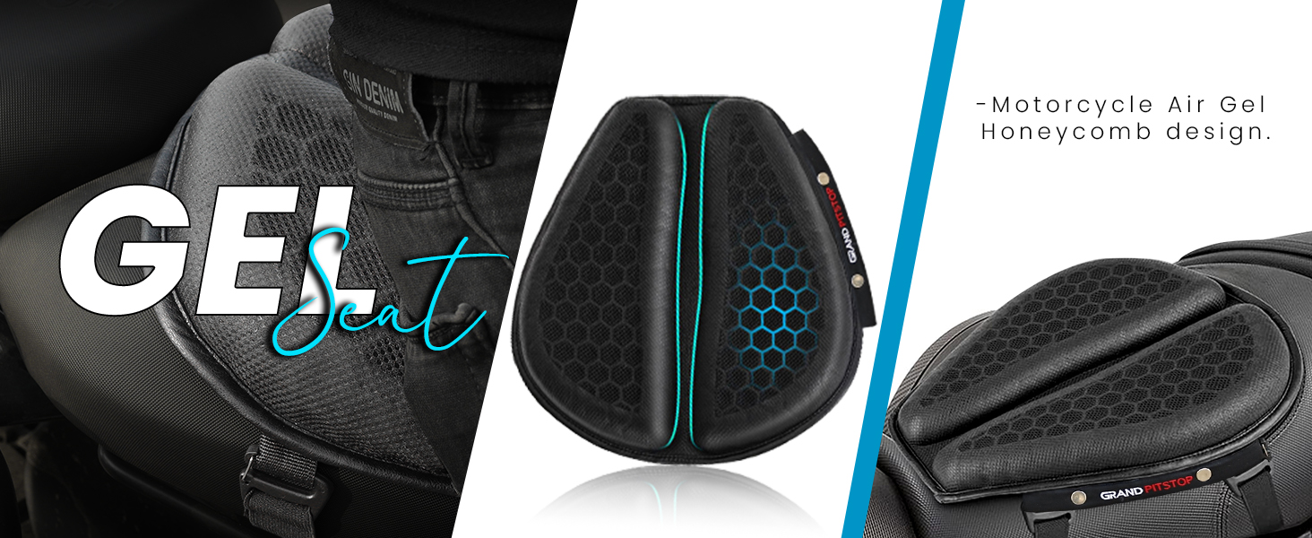 Amazon.com: GRAND PITSTOP Foldable Motorcycle Gel Seat Cushion