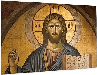 Puzzles for adults 1000 pieces jigsaw puzzles Eastern Orthodox Jesus Prayer Formation wooden DIY Families Toys Gift for Modern Home Decoration 29.5 x 19.6 in