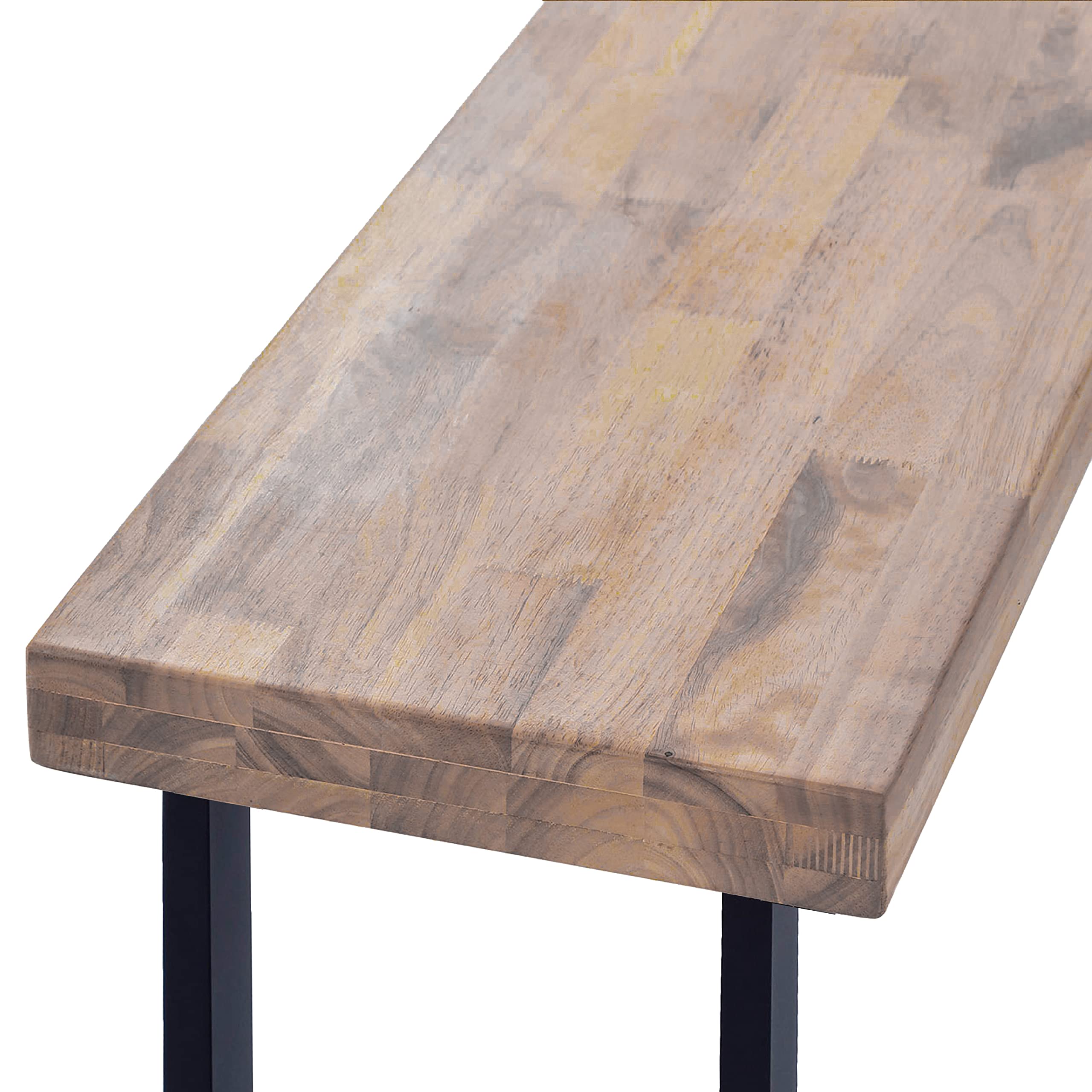 Adec Group Loft, Banco para Mesa de Comedor, Asiento Auxiliar, Acabado en Roble Honey y Negro, Medidas: 120 cm (Largo) x 47 cm (Alto) x 34 cm (Fondo)