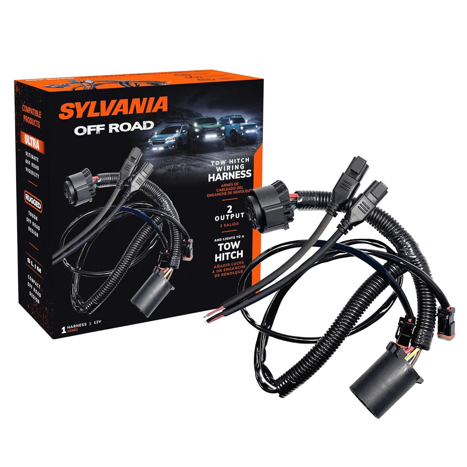 SYLVANIA - Tow Hitch LED Wiring Harness - 12V On Off Switch Power Relay, Blade Fuse, for Off Road Lights, Work Light, Trucks, Boat, ATV, UTV, SUV, 4x4 (1 PC)