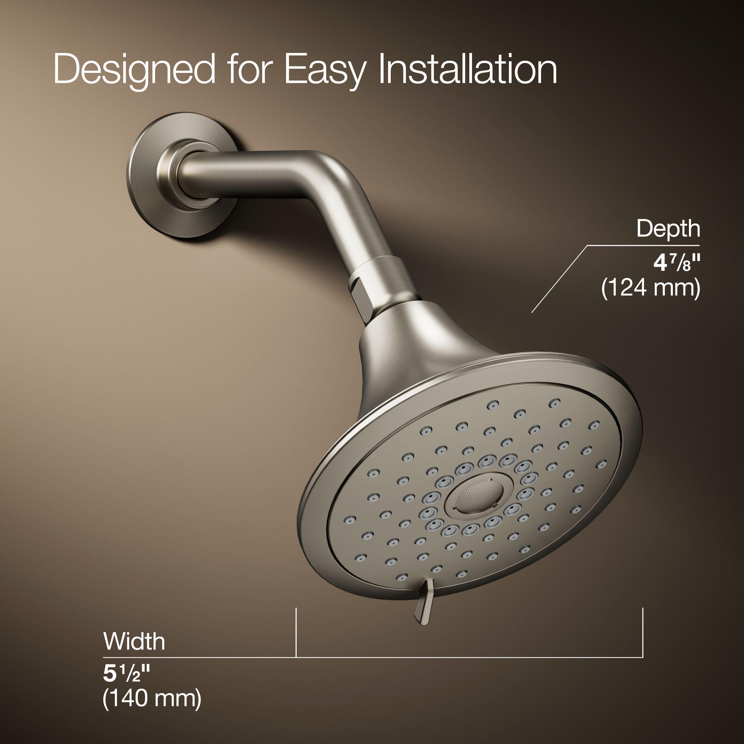 Amazon.co.jp: Kohler 22169-BN Forte シャワーヘッド 鮮やかな