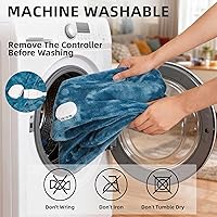 Vista 6 de RAINOVA Almohadilla térmica para espalda, cuello y hombros, almohadilla eléctrica con 6 ajustes de calor, regalos de cumpleaños de Navidad