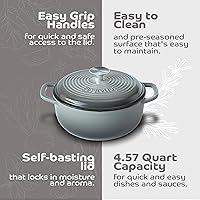 Vista 36 de Segretto Cookware Enameled Dutch Oven Pot with Lid Rosso (Gradient Red) 1.7 Quarts Cast Iron Dutch Oven with Handle 1.7 qt Enamel Small Cast Iron