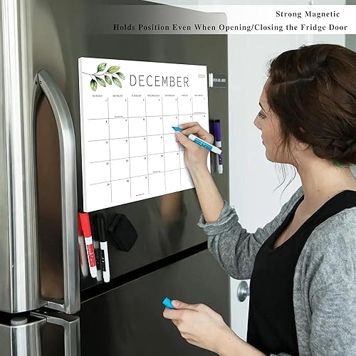 Miniatura 6 de Calendario magnético para refrigerador 2024-12 meses, calendario académico enero-diciembre 2024, calendario de pared de 10 x 11.8 pulgadas para el
