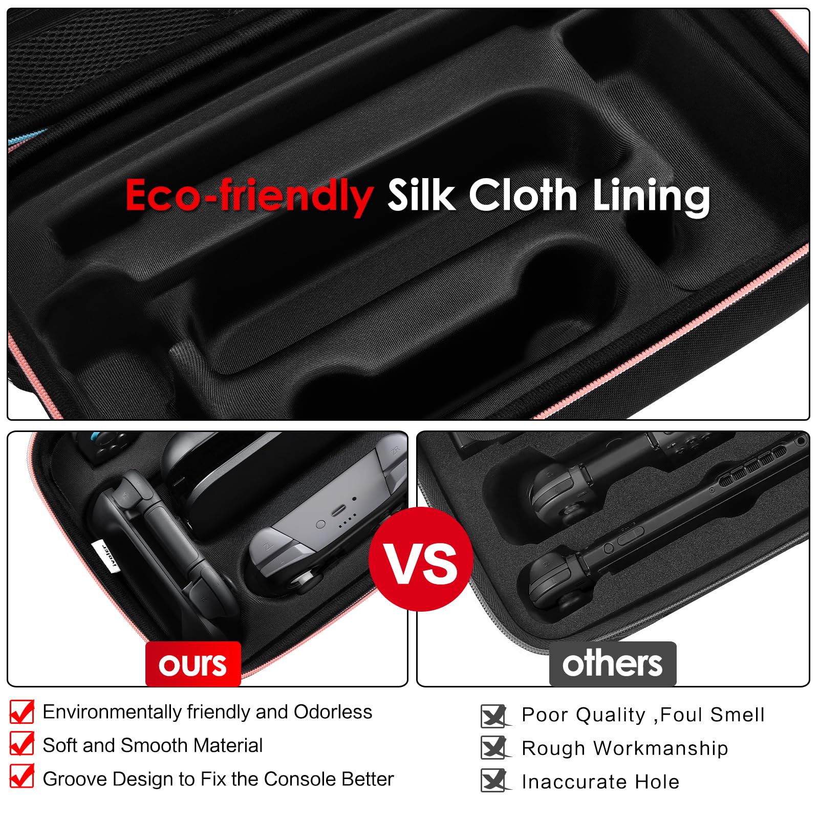 iVoler Custodia di Trasporto compatibile con Nintendo Switch/Nintendo Switch OLED, Case da Viaggio Rigido Deluxe per Console Switch, Dock Switch, Caricabatteria Originale, Gioco e Altri Accessori