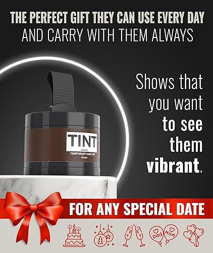 Miniatura 7 de TINT Polvo para cubrir raíces para mujeres y hombres, marrón, corrector de cabello gris, polvo de retoque de raíces