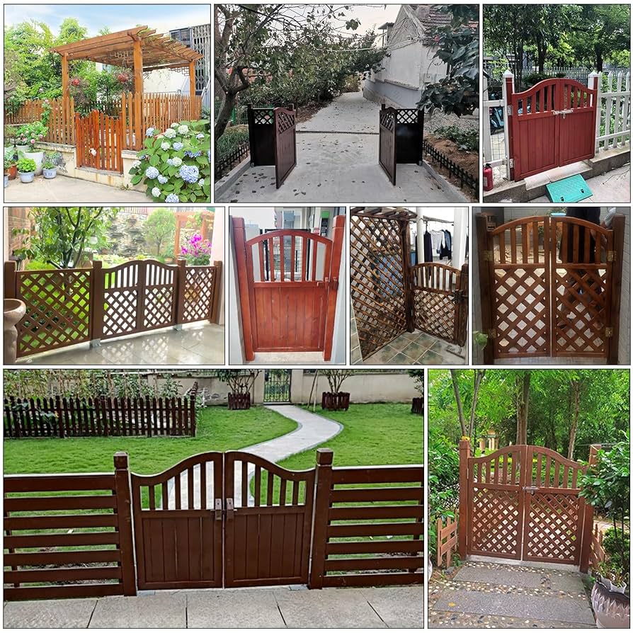 Amazon.com: Outdoor Garden Fence Gates with Hardware, Blue