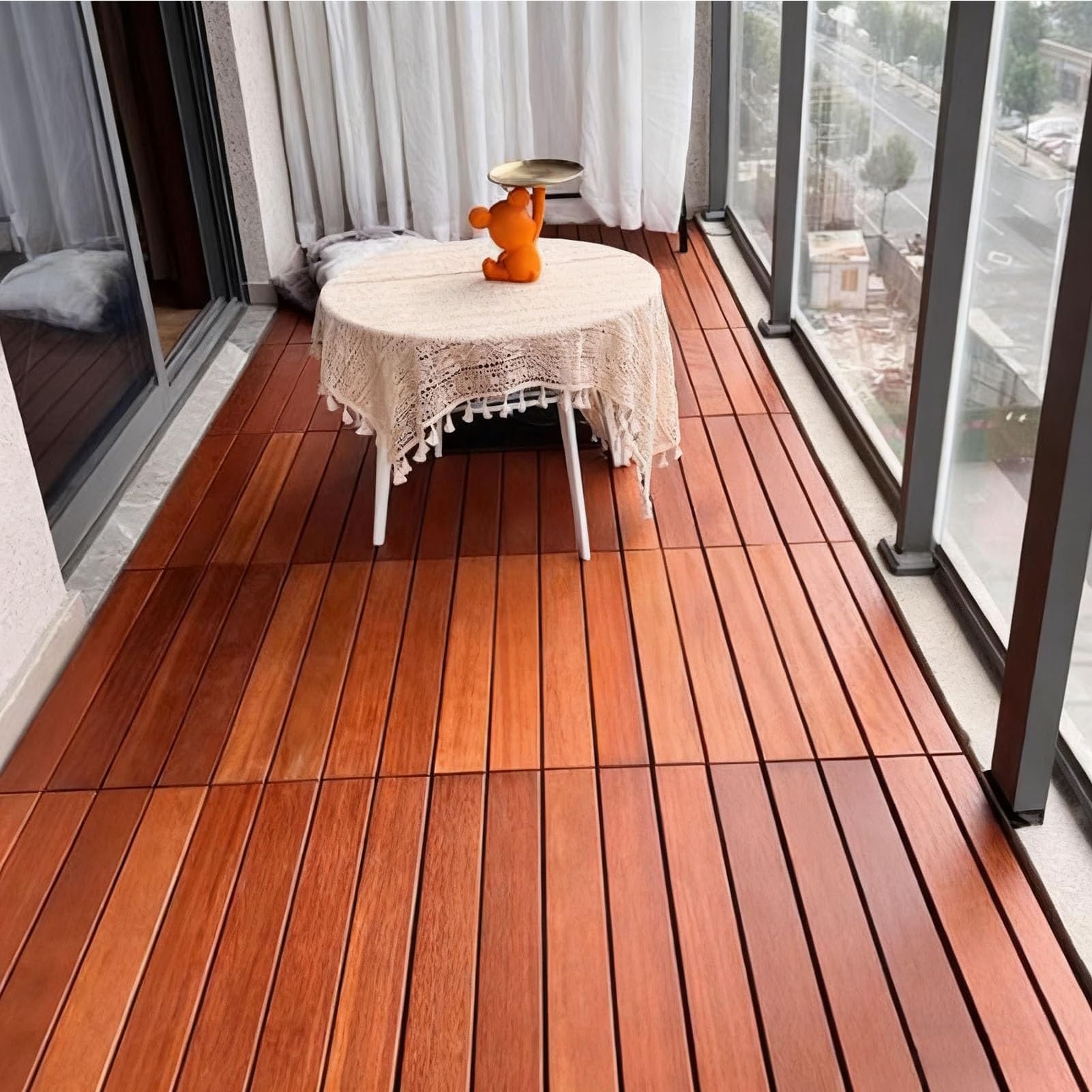 Baldosas Exterior Madera Baldosas Jardin Exterior Suelo Terraza Exterior Azulejos De Entrelazados Suelo Madera Exterior 60x30x6.2cm 6 pcs