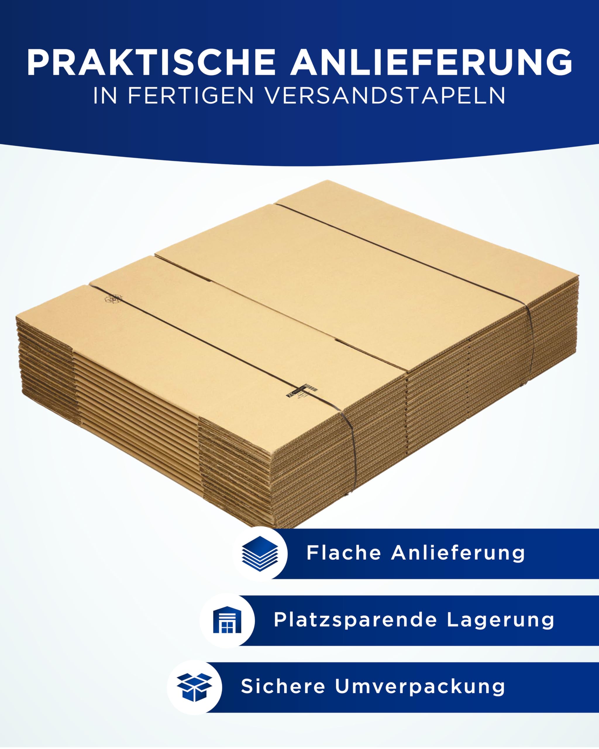 KK Verpackungen Versandkartons 600 x 400 x 400 mm Braun 2-wellig (Innenmaß 585 x 385 x 370 mm) | 30 Stück, Faltkartons Kartons für Versand als DHL Paket Hermes Paketklasse L DPD GLS Paketklasse XL