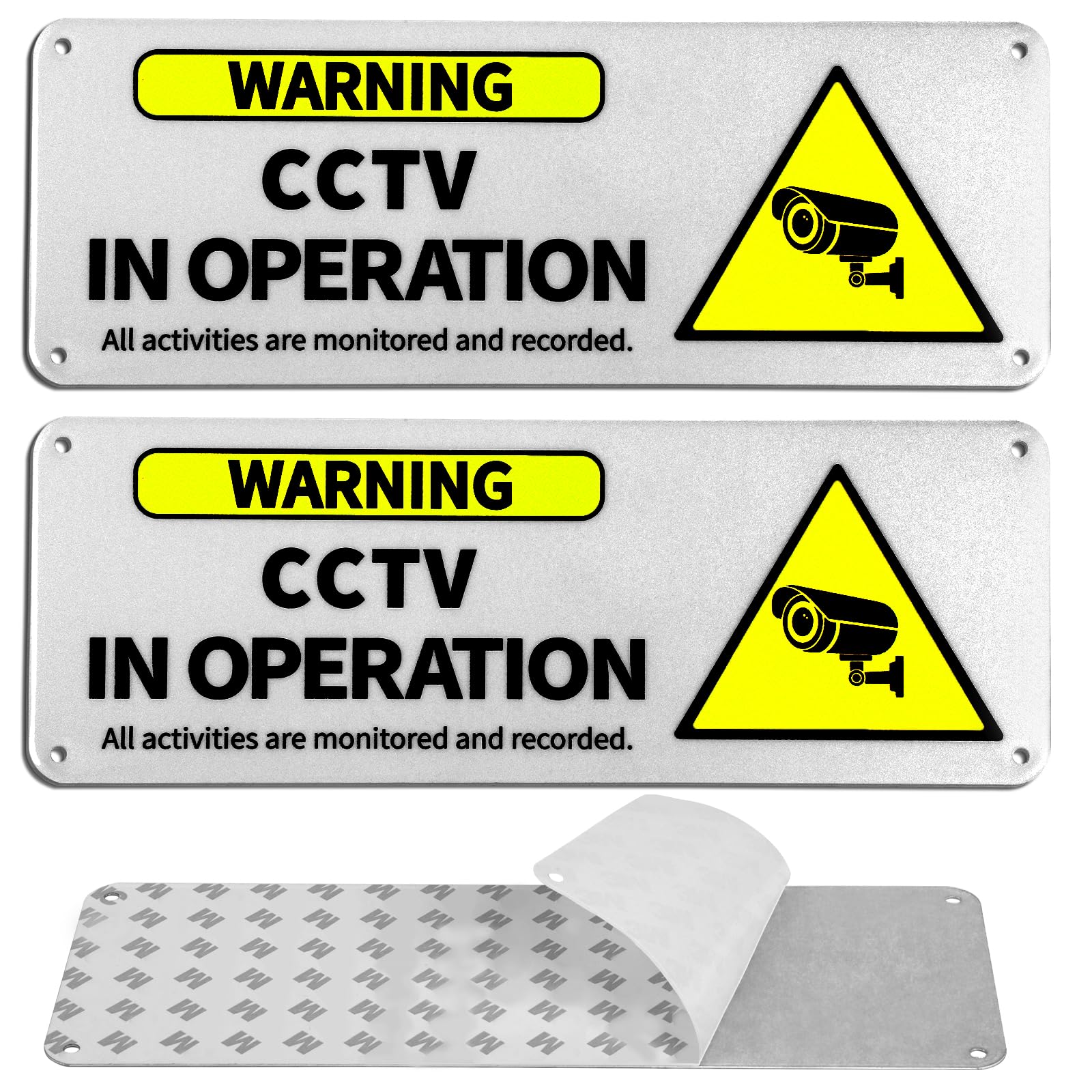 Aluminium CCTV in Operation Sign,Pre-drilled&Self-Adhesive CCTV Sign
