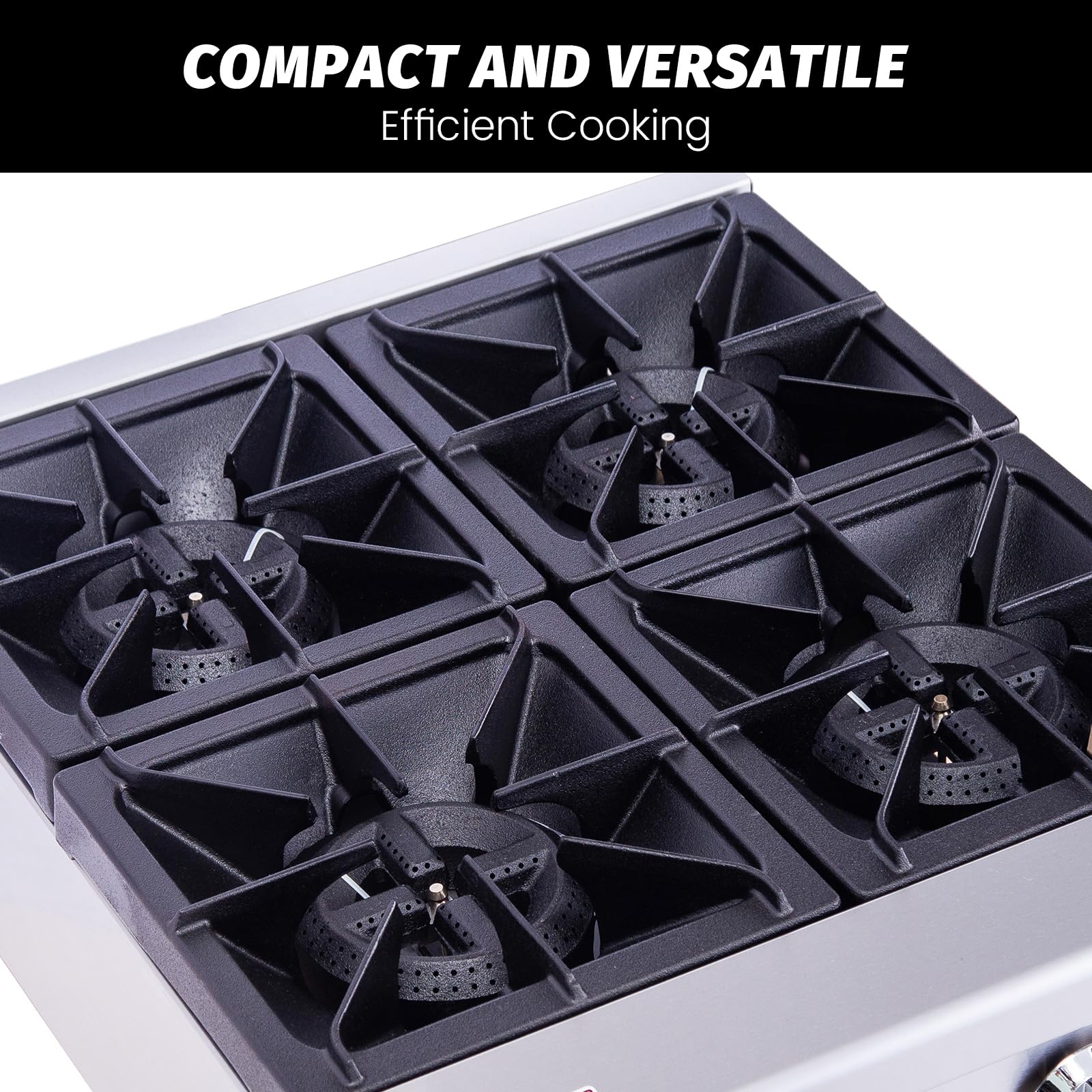 Hakka 4-Burner Gas Countertop Hotplates - High-Performing, Efficient, and Durable Cooking Solution