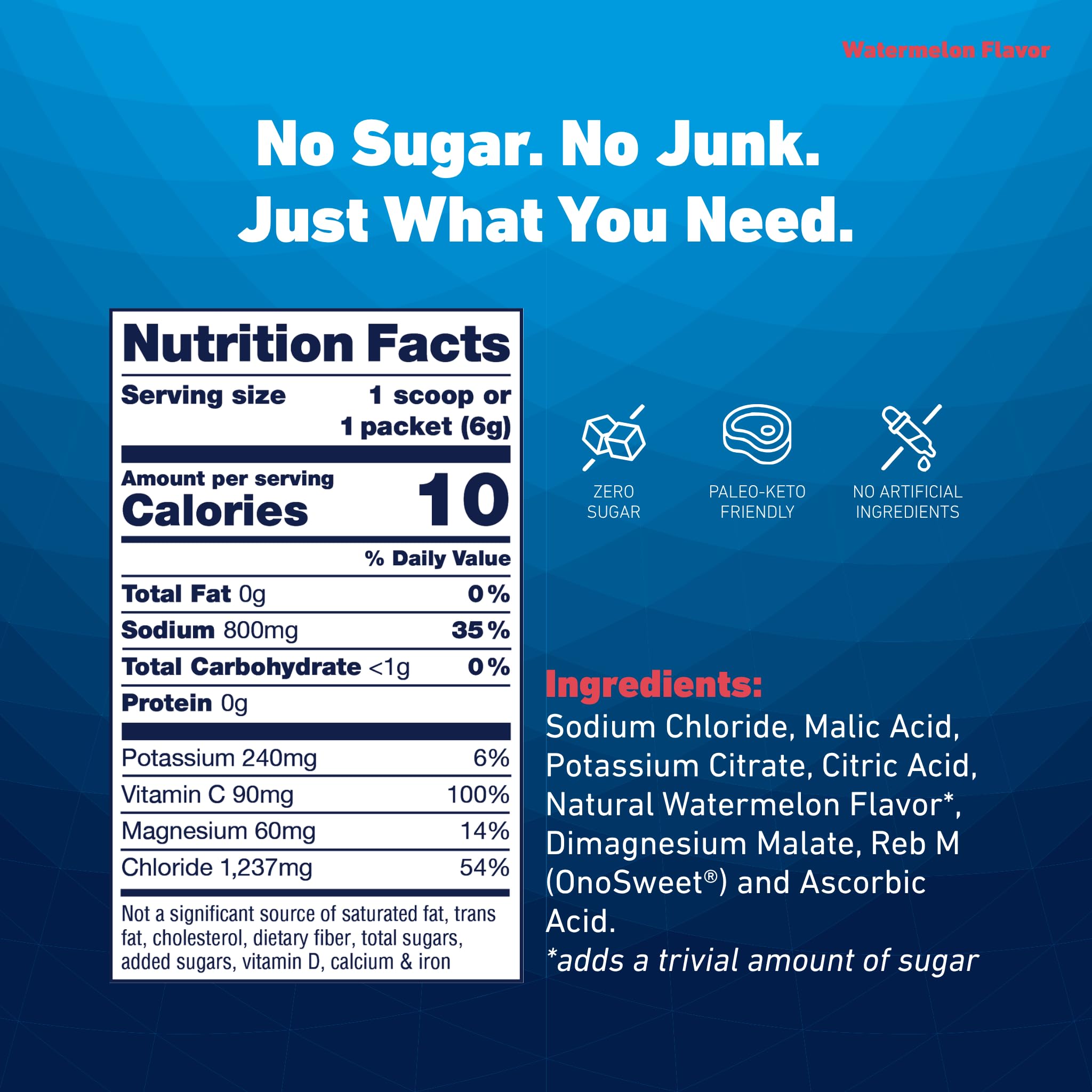 Electrolyte Packets, Watermelon, 800mg Sodium, 12 Sticks — Amazon image 4