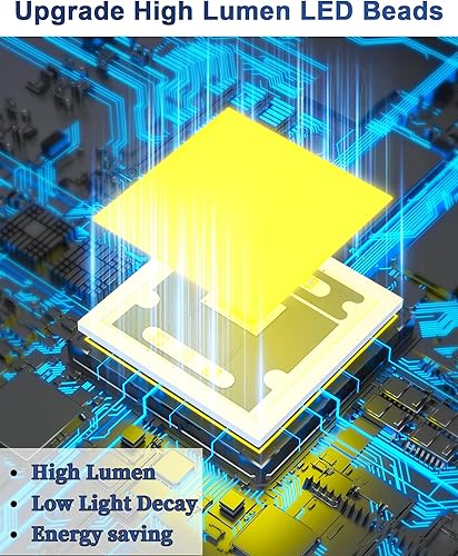 Miniatura 3 de JAYNLT Y-9500W Luces de calle solares al aire libre,750000LM 6500K Luces de estacionamiento brillantes comerciales,Luces de inundación divididas