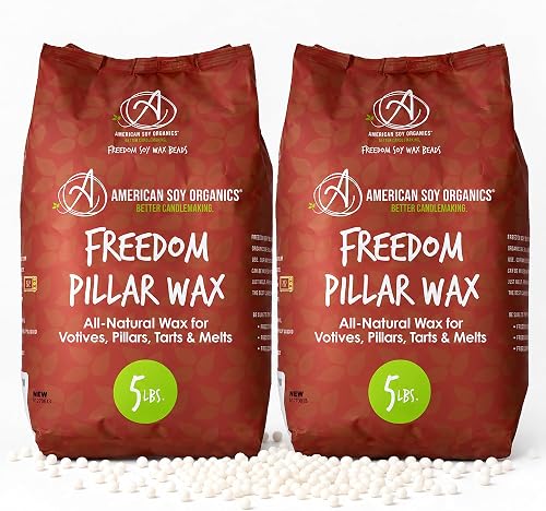 American Soy Organics Freedom Pillar Soy Wax Beads…