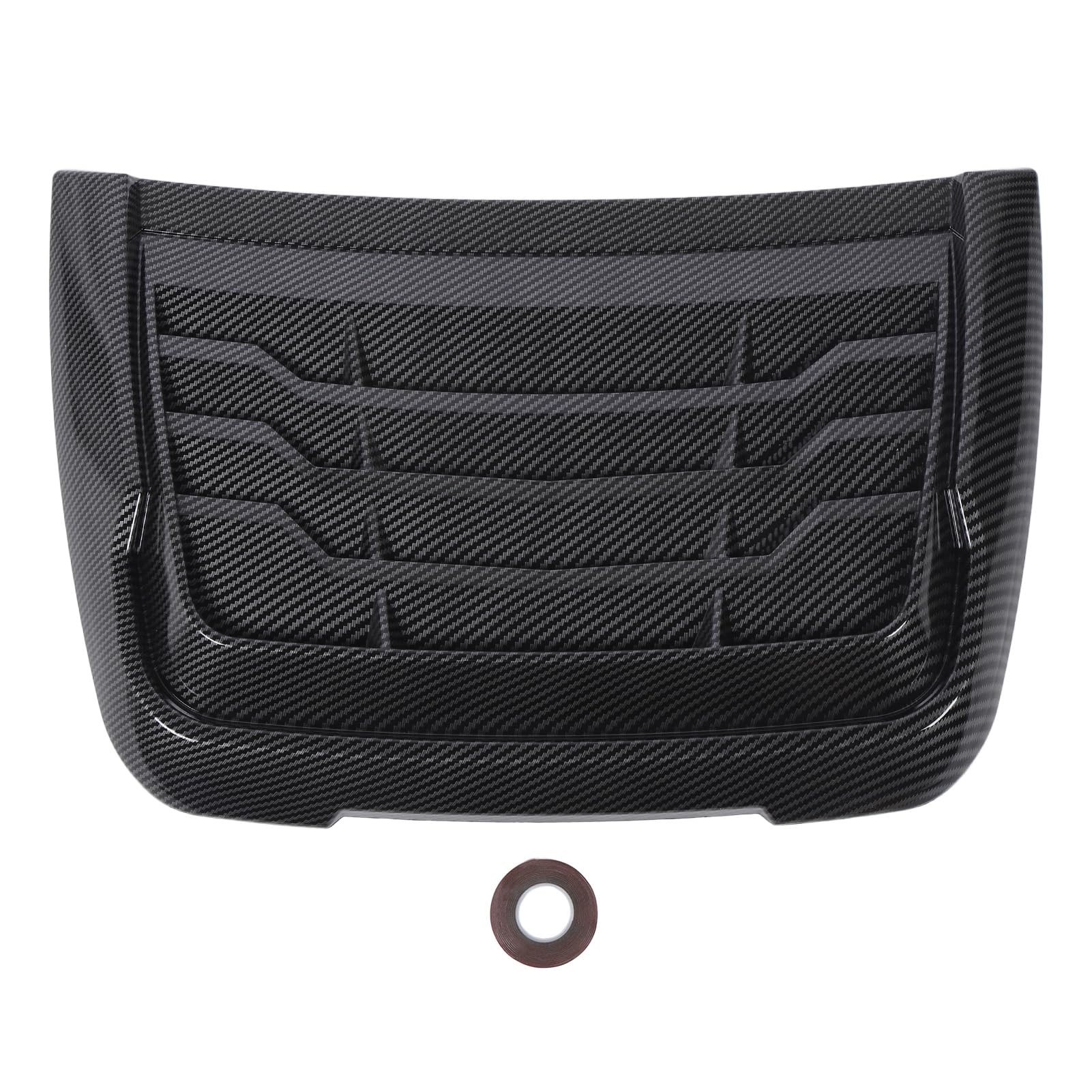 Hood Scoop Car Hood Vent, Air Intake Grille Inlet Trim Decor Cover, Bonnet Vent Cover Accessory for Ranger XLT XLS XL 2015 to 2022 (Carbon Fiber Style)