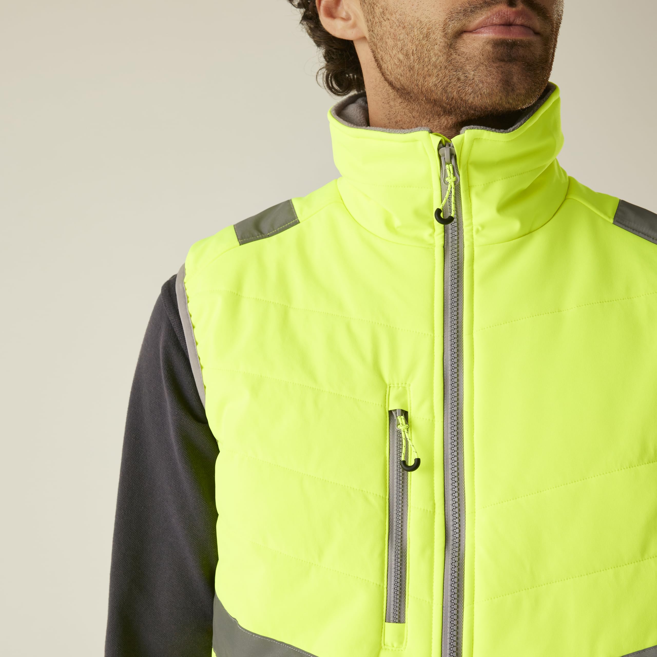 Regatta Professional Hi-vis 2-tone Thermal Baffle Bodywarmer Regatta Professional Hombre Alta visibilidad Bicolor Chaleco Unisex adulto (Pack de 1)