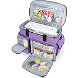 CURMIO Sewing Machine Case, Universal Travel Bag Compatible for Singer, Brother, Janome and most standard sewing machines, Purple(Bag Only)